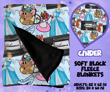 Load image into Gallery viewer, CINDER - SOFT BLACK FLEECE THROWS RUN 12-PREORDER CLOSING 9/22
