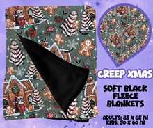 Load image into Gallery viewer, CREEP XMAS - SOFT BLACK FLEECE THROWS RUN 12-PREORDER CLOSING 9/22
