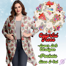 Load image into Gallery viewer, BATCH 117-COLORFUL TREES-CARDIGAN-PREORDER CLOSING 9/10
