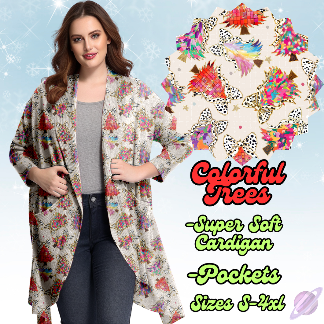 BATCH 117-COLORFUL TREES-CARDIGAN-PREORDER CLOSING 9/10