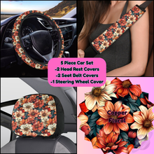 Load image into Gallery viewer, 5 PIECE CAR SET-COPPER FLORAL-PREORDER CLOSING 9/5
