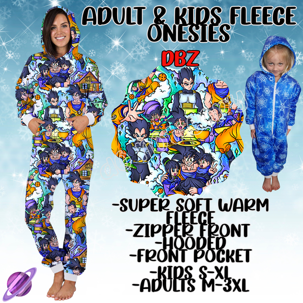 DBZ - ADULT & KIDS FLEECE ONESIES CLOSING 9/28