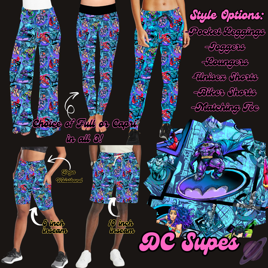 DC SUPES- LEGGING/JOGGER/LOUNGER/SHORTS - BATCH 102 PREORDER CLOSING 3/9