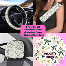 Load image into Gallery viewer, 5 PIECE CAR SET-DELICATE BOWS-PREORDER CLOSING 9/5
