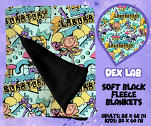 Load image into Gallery viewer, DEX LAB - SOFT BLACK FLEECE THROWS RUN 12-PREORDER CLOSING 9/22
