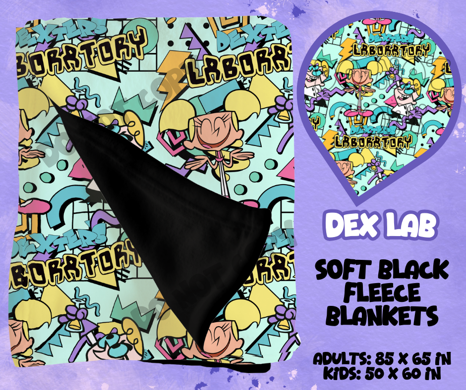 DEX LAB - SOFT BLACK FLEECE THROWS RUN 12-PREORDER CLOSING 9/22