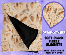 Load image into Gallery viewer, DREAMCATCHER - SOFT BLACK FLEECE THROWS RUN 12-PREORDER CLOSING 9/22
