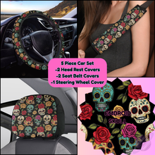 Load image into Gallery viewer, 5 PIECE CAR SET-EMBROID SKULL-PREORDER CLOSING 9/5
