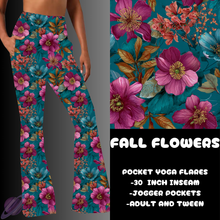 Load image into Gallery viewer, FALL FLOWERS-YOGA FLARES 7-PREORDER DUE 10/2
