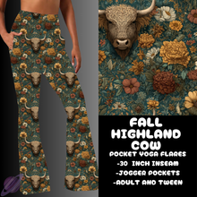 Load image into Gallery viewer, FALL HIGHLAND COW-YOGA FLARES 7-PREORDER DUE 10/2

