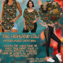 Load image into Gallery viewer, FALL HIGHLAND COW - PATTERN POCKET OUTFIT RUN 14 CLOSING 10/4

