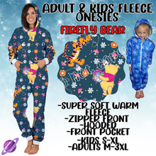 Load image into Gallery viewer, FIREFLY BEAR - ADULT &amp; KIDS FLEECE ONESIES CLOSING 9/28
