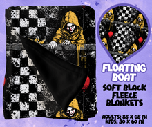 Load image into Gallery viewer, FLOATING BOAT - SOFT BLACK FLEECE THROWS RUN 12-PREORDER CLOSING 9/22
