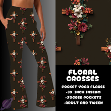 Load image into Gallery viewer, FLORAL CROSSES-YOGA FLARES 7-PREORDER DUE 10/2
