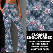 Load image into Gallery viewer, FLOWER SNOWFLAKES-YOGA FLARES 7-PREORDER DUE 10/2
