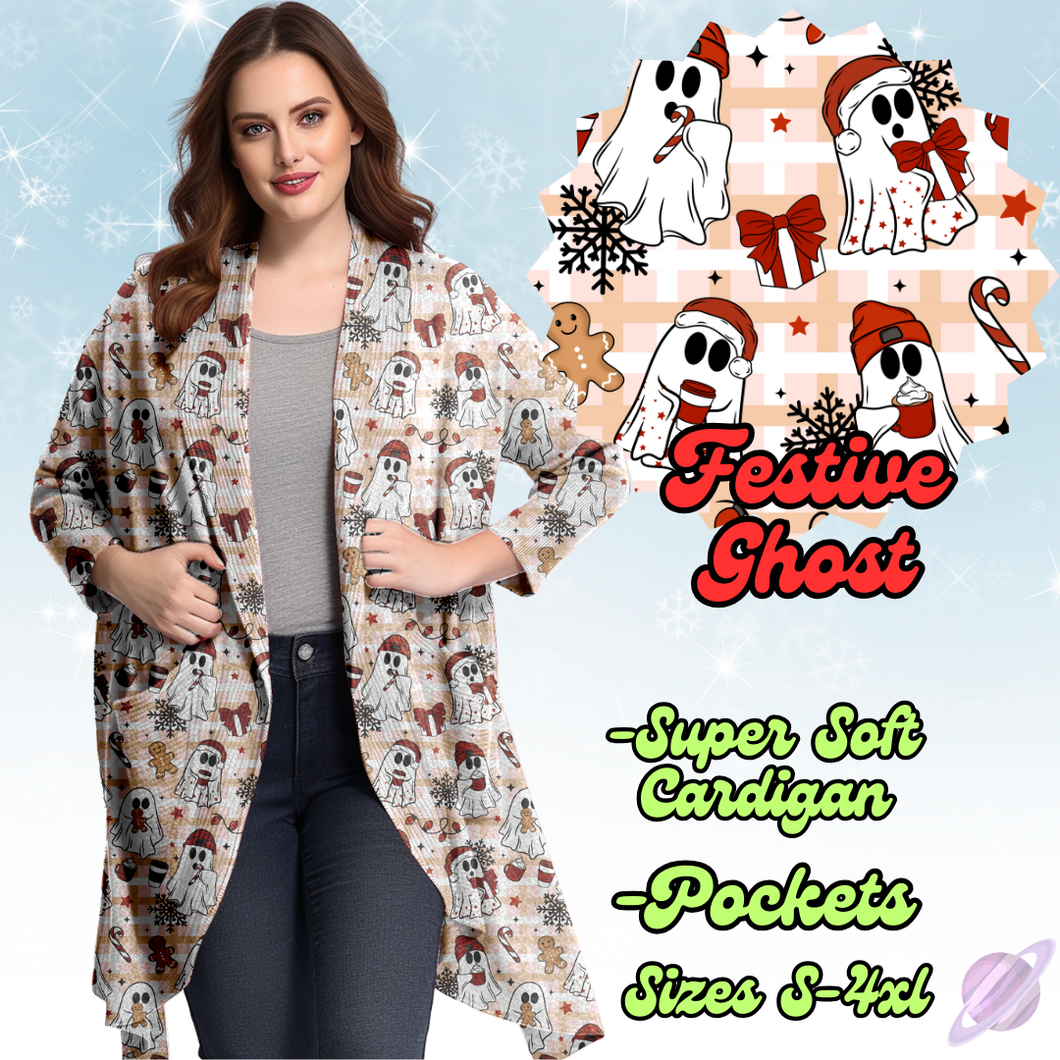 BATCH 117-FESTIVE GHOST-CARDIGAN-PREORDER CLOSING 9/10
