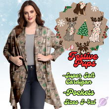 Load image into Gallery viewer, BATCH 117-FESTIVE PUPS-CARDIGAN-PREORDER CLOSING 9/10
