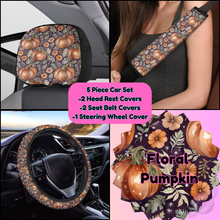Load image into Gallery viewer, 5 PIECE CAR SET-FLORAL PUMPKIN-PREORDER CLOSING 9/5
