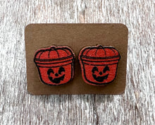 Load image into Gallery viewer, Halloween Bucket Earrings
