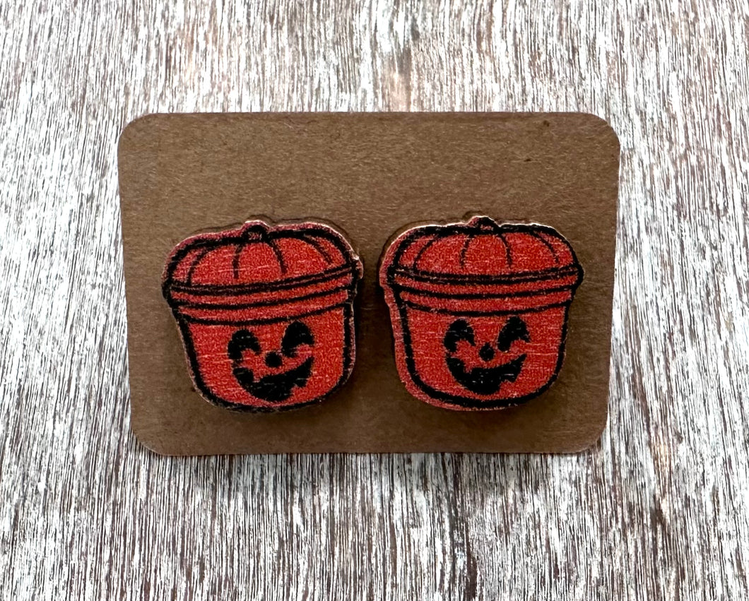 Halloween Bucket Earrings