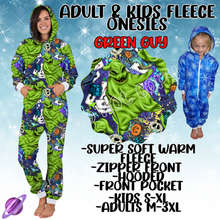 Load image into Gallery viewer, GREEN GUY - ADULT &amp; KIDS FLEECE ONESIES CLOSING 9/28
