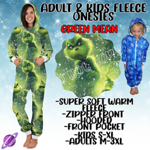 Load image into Gallery viewer, GREEN MEAN - ADULT &amp; KIDS FLEECE ONESIES CLOSING 9/28
