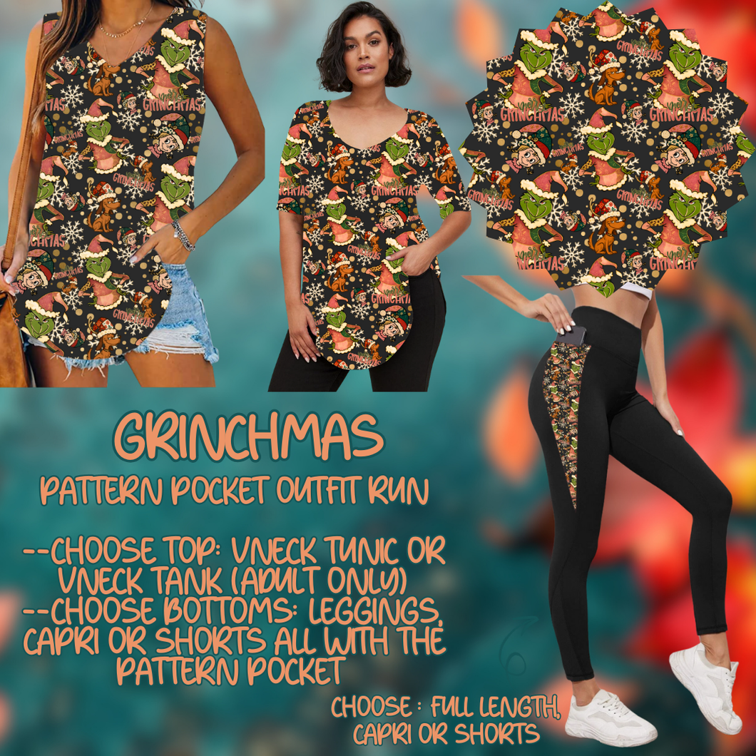 GRINCHMAS - PATTERN POCKET OUTFIT RUN 14 CLOSING 10/4