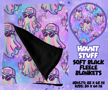 Load image into Gallery viewer, HAUNT STUFF - SOFT BLACK FLEECE THROWS RUN 12-PREORDER CLOSING 9/22
