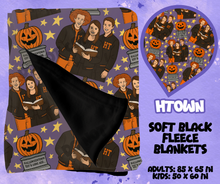 Load image into Gallery viewer, HTOWN - SOFT BLACK FLEECE THROWS RUN 12-PREORDER CLOSING 9/22
