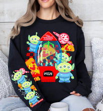 Load image into Gallery viewer, PIZZA ALIEN SWEATSHIRT W/ SLEEVE PRINT
