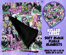 Load image into Gallery viewer, KILLER CREW - SOFT BLACK FLEECE THROWS RUN 12-PREORDER CLOSING 9/22
