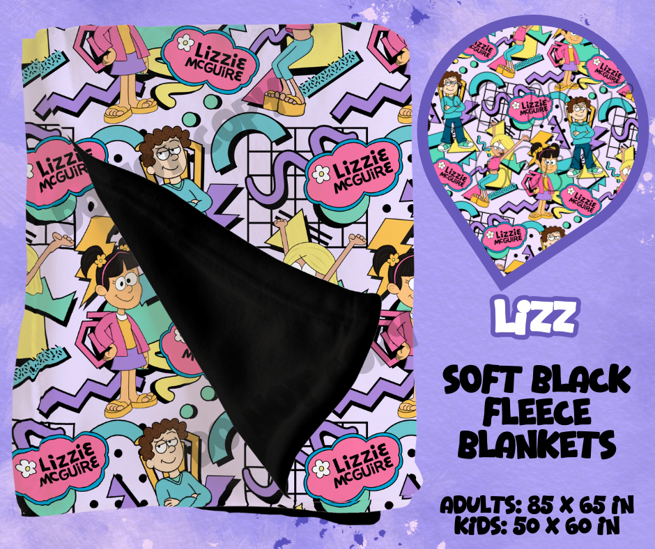 LIZZ - SOFT BLACK FLEECE THROWS RUN 12-PREORDER CLOSING 9/22