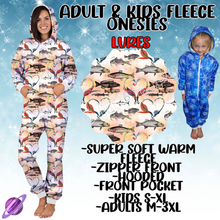 Load image into Gallery viewer, LURES - ADULT &amp; KIDS FLEECE ONESIES CLOSING 9/28
