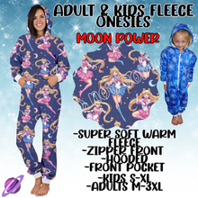 Load image into Gallery viewer, MOON POWER - ADULT &amp; KIDS FLEECE ONESIES CLOSING 9/28

