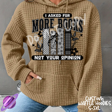 Load image into Gallery viewer, MORE BOOKS - CUSTOM WAFFLE HOODIES PREORDER CLOSING 9/30
