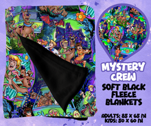 Load image into Gallery viewer, MYSTERY CREW - SOFT BLACK FLEECE THROWS RUN 12-PREORDER CLOSING 9/22
