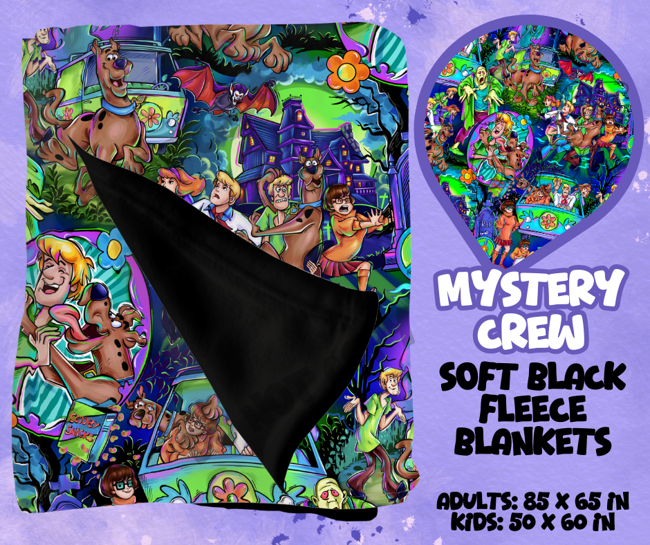 MYSTERY CREW - SOFT BLACK FLEECE THROWS RUN 12-PREORDER CLOSING 9/22