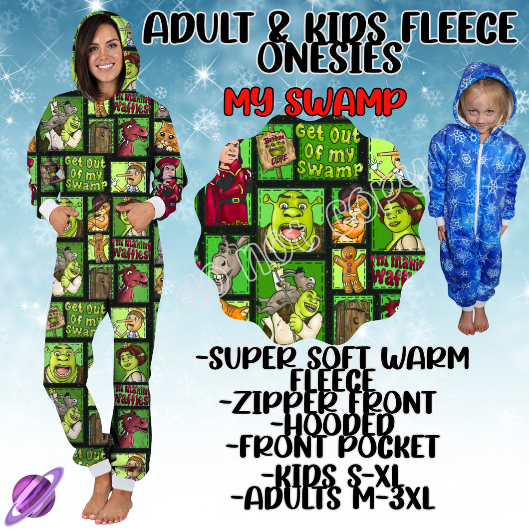 MY SWAMP - ADULT & KIDS FLEECE ONESIES CLOSING 9/28