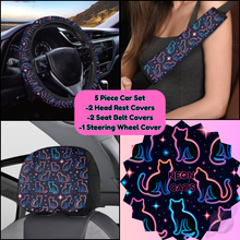 Load image into Gallery viewer, 5 PIECE CAR SET-NEON CATS-PREORDER CLOSING 9/5
