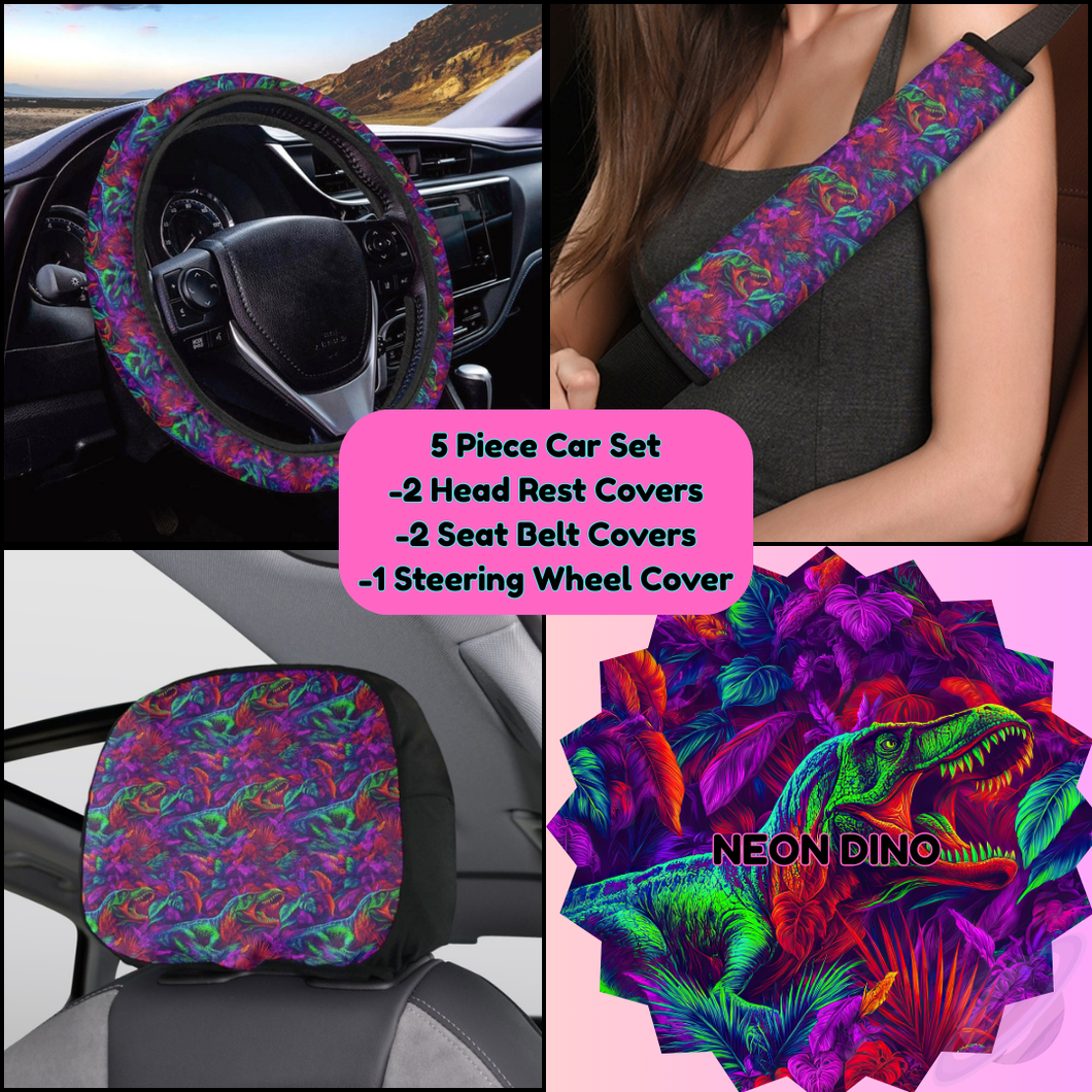 5 PIECE CAR SET-NEON DINO-PREORDER CLOSING 9/5