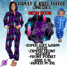 Load image into Gallery viewer, NEON BOOK - ADULT &amp; KIDS FLEECE ONESIES CLOSING 9/28
