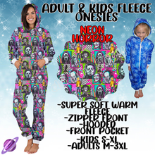 Load image into Gallery viewer, NEON HORROR - ADULT &amp; KIDS FLEECE ONESIES CLOSING 9/28
