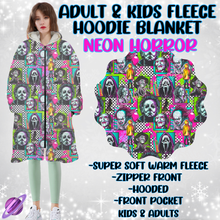 Load image into Gallery viewer, NEON HORROR - HOODIE BLANKET RUN-PREORDER CLOSING 9/27
