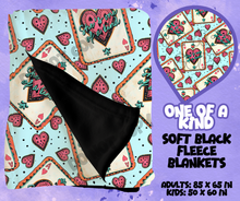 Load image into Gallery viewer, ONE OF A KIND - SOFT BLACK FLEECE THROWS RUN 12-PREORDER CLOSING 9/22
