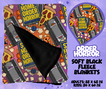 Load image into Gallery viewer, ORDER HORROR - SOFT BLACK FLEECE THROWS RUN 12-PREORDER CLOSING 9/22
