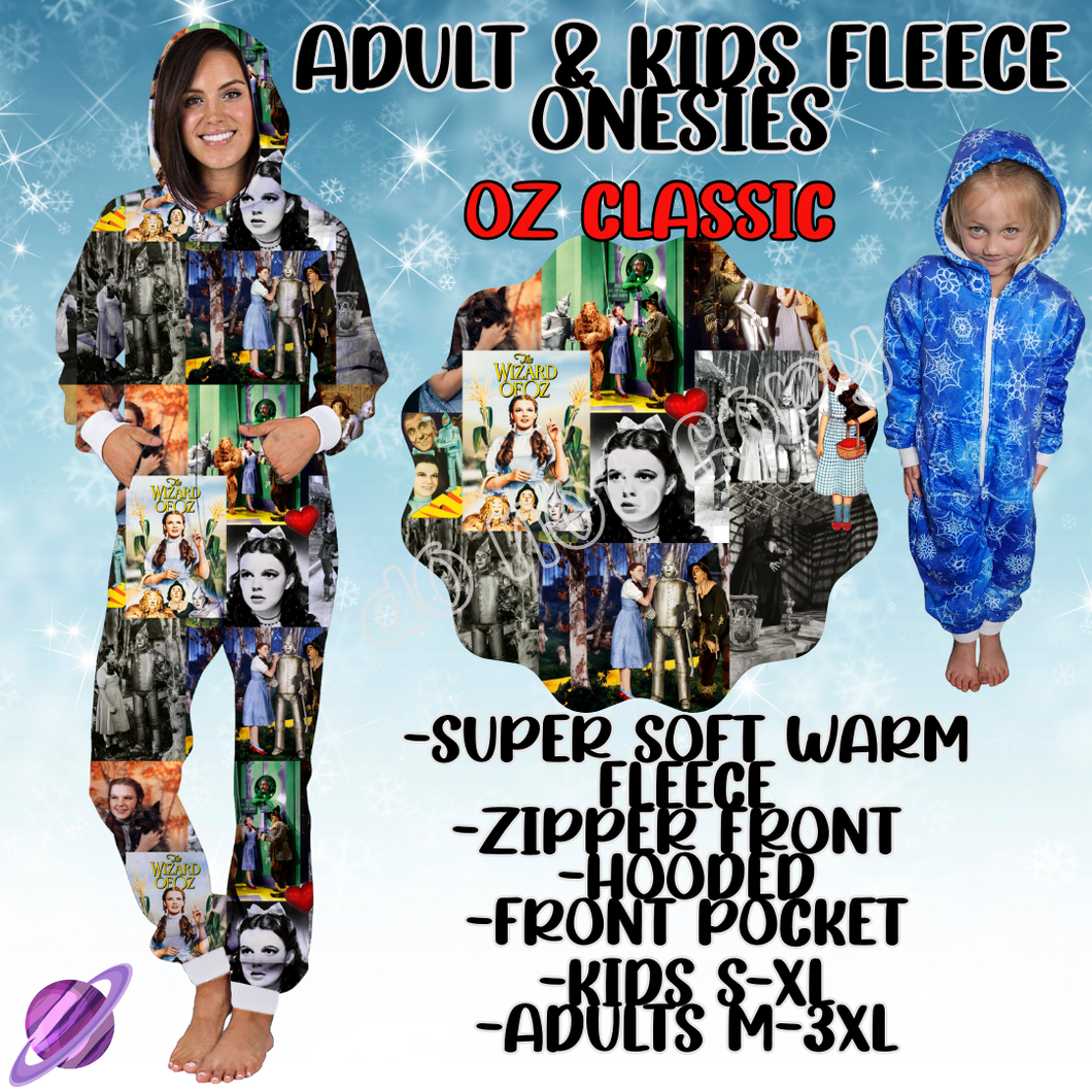 OZ CLASSIC - ADULT & KIDS FLEECE ONESIES CLOSING 9/28