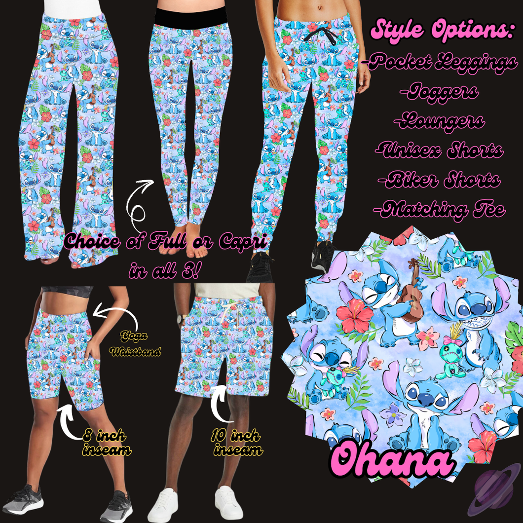 OHANA- LEGGING/JOGGER/LOUNGER/SHORTS - BATCH 102 PREORDER CLOSING 3/9