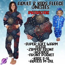 Load image into Gallery viewer, PATRIOTIC - ADULT &amp; KIDS FLEECE ONESIES CLOSING 9/28
