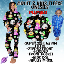 Load image into Gallery viewer, PLUMBER - ADULT &amp; KIDS FLEECE ONESIES CLOSING 9/28
