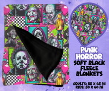 Load image into Gallery viewer, PUNK HORROR - SOFT BLACK FLEECE THROWS RUN 12-PREORDER CLOSING 9/22
